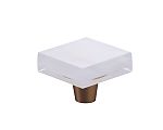 Symphony by Schaub Fused Glass 1-1/2" (38mm) Small Square Cabinet Knob (Gold)