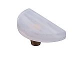 Symphony by Schaub Fused Glass 3" (76mm) Half Moon Cabinet Knob (Gold)