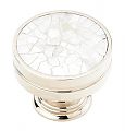 Symphony by Schaub 1-3/8" (35mm) Cabinet Knob (Mother of Pearl/Polished Nickel)