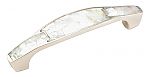 Symphony by Schaub 4" (102mm) Center-to-Center Cabinet Pull (Mother of Pearl/Polished Nickel)