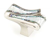 Symphony by Schaub Avalon Bay 1-7/8" (48mm)   Cabinet Knob (White Mother of Pearl/Polished Nickel)