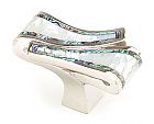 Symphony by Schaub Avalon Bay 1-7/8" (48mm)   Cabinet Knob (White Mother of Pearl/Polished Nickel)