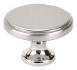 TopEx 1-3/8" (35mm) Oval Cabinet Knob (Satin Nickel)