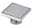 TopEx Crystal 1-3/4" (44mm) Square Swarovski Crystal Cabinet Knob (Bright Chrome)