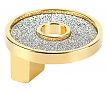 TopEx 1-1/4" (32mm) Swarovski Crystal Round Cabinet Knob (Gold)