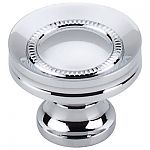 Top Knobs Somerset 1-1/4" (32mm) Button Faced Round Cabinet Knob (Polished Chrome)