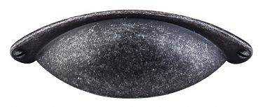 Top Knobs Somerset 2-1/2" (64mm) Center-to-Center Cabinet Cup Pull (Black Iron)