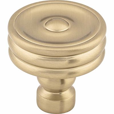 Top Knobs Devon 1-1/4" (32mm) Brixton Ridged Cabinet Knob (Honey Bronze)