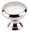 Top Knobs Asbury 15/16" (24mm) Mushroom Cabinet Knob (Polished Nickel)