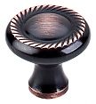 Top Knobs Somerset 1-3/16" (30mm) Swirl Cut Cabinet Knob (Tuscan Bronze)