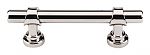 Top Knobs Dakota 3" (76mm) Center-to-Center Bit Cabinet Pull (Polished Nickel)