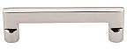 Top Knobs Aspen II Cast Bronze 4" (102mm) Center-to-Center Flat Sided Cabinet Pull (Polished Nickel)