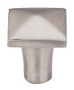 Top Knobs Aspen II Cast Bronze 7/8" (22mm) Square Knob (Brushed Satin Nickel)