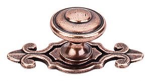 Top Knobs Britannia 1-1/4" (32mm) Cabinet Knob with 3in. Backplate (Antique Copper)