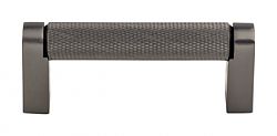 Top Knobs Amwell 3" (76mm) Center-to-Center Knurled Bar Pull (Ash Gray)