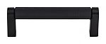 Top Knobs Amwell 3-3/4" (96mm) Center-to-Center Knurled Bar Pull (Flat Black)