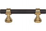 Top Knobs Dakota 3" (76mm) Center-to-Center Bit Cabinet Pull (Flat Black/Honey Bronze)