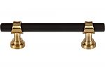 Top Knobs Dakota 3-3/4" (96mm) Center-to-Center Bit Cabinet Pull (Flat Black/Honey Bronze)