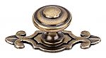 Top Knobs Britannia 1-1/4" (32mm) Cabinet Knob with Backplate (German Bronze)