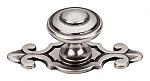 Top Knobs Britannia 1-1/4" (32mm) Cabinet Knob with Backplate (Antique Pewter)