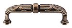 Top Knobs Edwardian 3-3/4" (96mm) Center-to-Center Ribbon & Reed D-Handle Cabinet Pull (German Bronze)