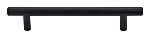 Top Knobs Hopewell 5-1/16" (129mm) Center-to-Center Cabinet Bar Pull - 7" (178mm) Overall Length (Flat Black)