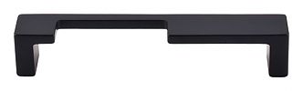 Top Knobs Sanctuary II - Modern Metro 5" (128mm) Center-to-Center Notch A Cabinet Pull (Flat Black)