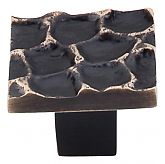 Top Knobs Cobblestone 1-3/8" (35mm) Square Cabinet Knob (Brass Antique)