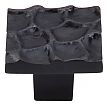 Top Knobs Cobblestone 1-3/8" (35mm) Square Cabinet Knob (Coal Black)