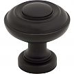 Top Knobs Regent's Park 1-1/4" (32mm) Ulster Cabinet Knob (Flat Black)
