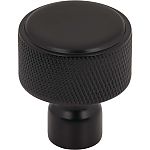 Top Knobs Garrison 1-1/8" (29mm) Round Cabinet Knob (Flat Black)