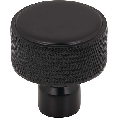Top Knobs Garrison 1-1/4" (32mm) Round Cabinet Knob (Flat Black)