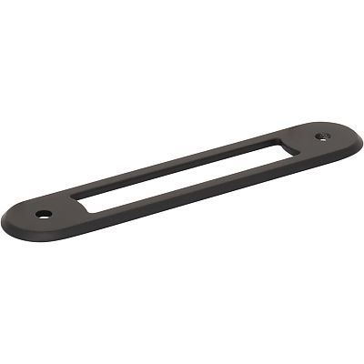 Top Knobs Brockwell Backplate 3 3/4 Inch (c-c) (Flat Black)