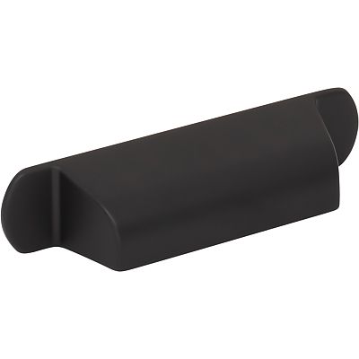 Top Knobs Brockwell - Cressing 2-3/4" (70mm) Center-to-Center Cabinet Cup/Bin Pull (Flat Black)