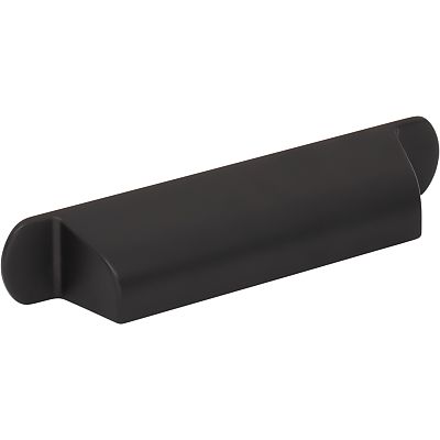Top Knobs Brockwell - Cressing 3-3/4" (96mm) Center-to-Center Cabinet Cup/Bin Pull  (Flat Black)