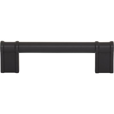 Top Knobs Brockwell - Newburn 3-3/4" (96mm) Center-to-Center Cabinet Pull  (Flat Black)