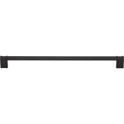 Top Knobs Brockwell - Newburn 12" (305mm) Center-to-Center Cabinet Pull  (Flat Black)