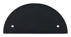 Top Knobs Sanctuary 3-1/2" (89mm) Center-to-Center Half Circle Backplate (Flat Black)
