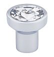 Top Knobs Barrington Wentworth 1-1/8" (29mm) Clear Glass Cabinet Knob (Polished Chrome)