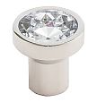 Top Knobs Barrington Wentworth 1-1/8" (29mm) Clear Glass Cabinet Knob (Polished Nickel)