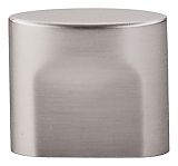 Top Knobs Sanctuary 3/4" (19mm) Center-to-Center Small Oval Slot Cabinet Knob (Brushed Satin Nickel)
