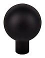 Top Knobs Barrington Brookline 1-1/8" (29mm) Cabinet Knob (Flat Black)