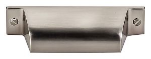 Top Knobs Barrington Channing 2-3/4" (70mm) Center-to-Center Cup Cabinet Pull (Brushed Satin Nickel)