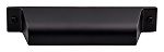 Top Knobs Barrington Channing 3-3/4" (96mm) Center-to-Center Cup Cabinet Pull (Flat Black)