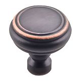 Top Knobs Devon 1-1/4" (32mm) Brixton Rimmed Cabinet Knob (Umbrio)