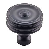Top Knobs Devon 1-1/4" (32mm) Brixton Ridged Cabinet Knob (Black)
