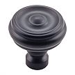 Top Knobs Devon 1-1/4" (32mm) Brixton Button Cabinet Knob (Black)