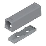 BLUM TIP-ON Inline Adapter Plate for Standard Door Unit, Screw-On (Gray)
