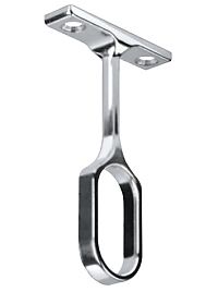 US Futaba Closet Rod Center Support - For Oval Rod - EACH (Polished Chrome)