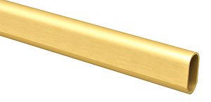 US Futaba 96" (2438mm) Oval Closet Rod - EACH (Satin Brass)